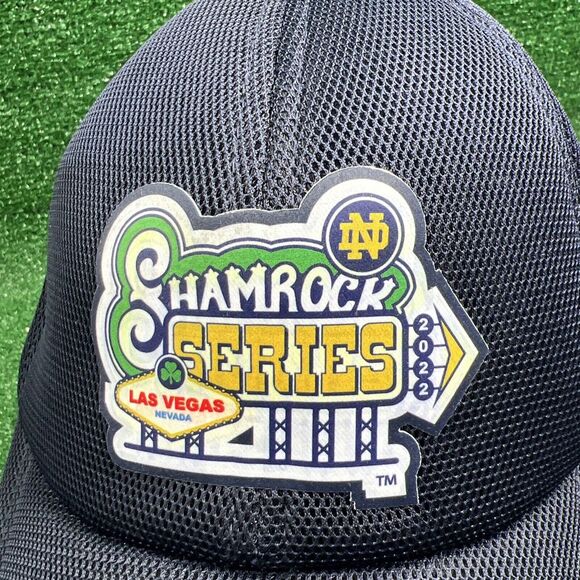 Notre Dame Fighting Irish Shamrock Series Las Vegas Navy Blue Baseball Hat NWT - Picture 2 of 8
